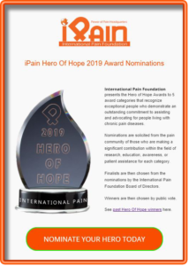 Hero Of Hope 2019 iPain voting now open
